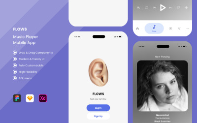 Flows - Musikspelare mobilappar