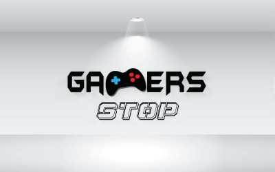 Gamers stoppen Logo sjabloon vectorbestand