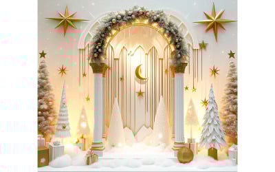 Illustrazione di sfondo bianco Natale di alta qualità