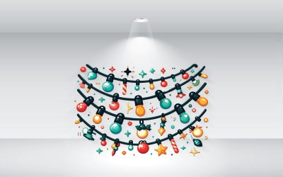 Ilustração vetorial de luzes de Natal