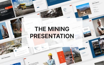 La plantilla de presentación de PowerPoint sobre minería