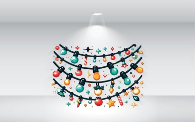 Lights Of Christmas Vector Illustration
