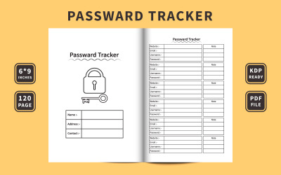密码跟踪器日记布局和室内设计