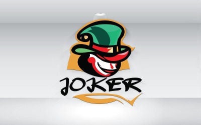 Plik wektorowy logo hazardu głowy Jokera