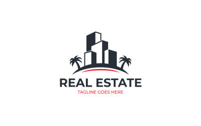 Progettazione del modello del logo della costruzione immobiliare