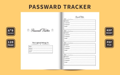 Progettazione di interni del registro di monitoraggio delle password e delle informazioni del sito web