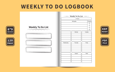 To-do-Liste, Logbuch, Innenvorlage, Vektor