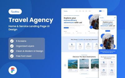 TravelWise - Целевая страница веб-сайта туристического агентства