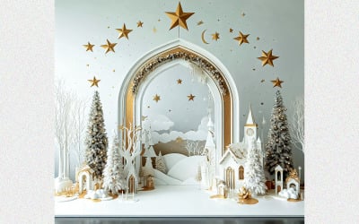 Vit jul bakgrund Illustration mall hög kvalitet