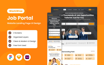 WorkWise - Página inicial do portal de empregos