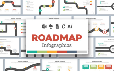 Cestovní mapa Infographic šablony