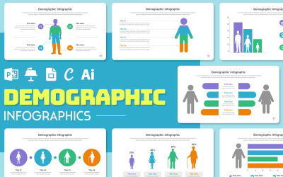 Demografische Infografik-Designvorlage