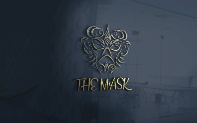 Die Maskentheater-Logo-Vorlagen-Vektordatei