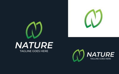 Літера N лист логотип шаблону дизайну