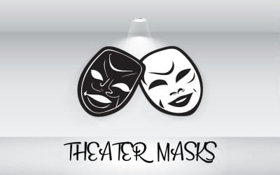 Theatermasken-Logo-Vektordatei