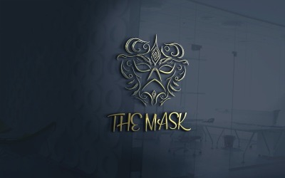Векторний файл шаблону логотипу театру масок