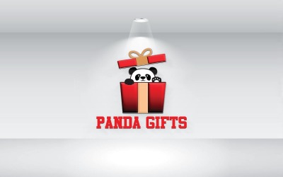 Arquivo vetorial de logotipo de presentes de panda