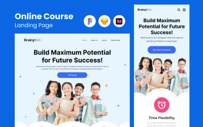 BrainyKids - Online Course Landing Page