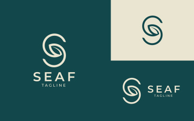 Diseño de plantilla de logotipo de hoja S
