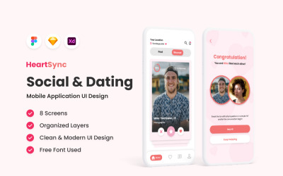 HeartSync - Social och dating mobilapp