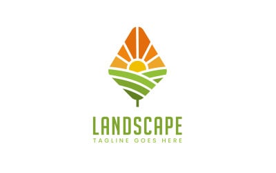Landscape nature outdoor logo design template