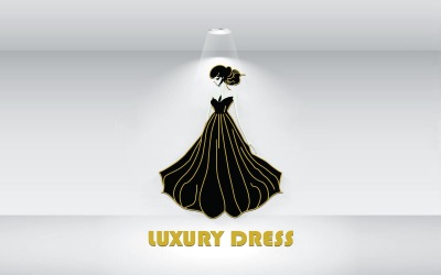 Luksusowa sukienka Logo plik wektorowy