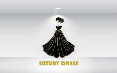Luxus-Kleid-Logo-Vektordatei