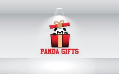 Panda prezenty logo plik wektorowy