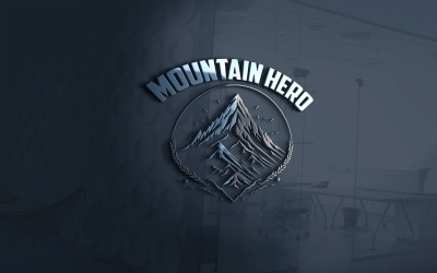 Plik wektorowy logo bohatera górskiego