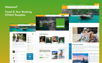 Szablon HTML5 rezerwacji podróży i wycieczek Namesurf