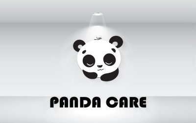 Vektorový soubor s logem Panda Care s hlavou pandy