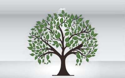Albero Della Vita Colorato Con Foglie Logo File Vettoriale