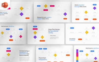 Блок-схема Шаблон инфографики PowerPoint