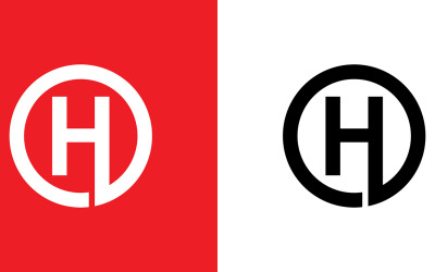 Buchstabe oh, ho abstraktes Firmen- oder Markenlogo-Design