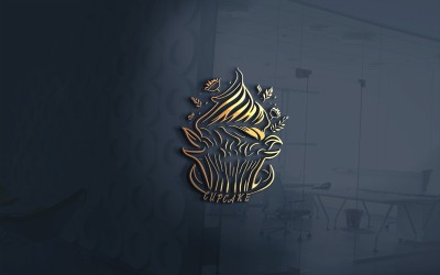 Cupcake pekárna osnovy moderní logo vektorový soubor