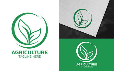Design unico del modello di logo agricolo