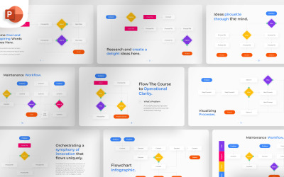 Folyamatábra PowerPoint Infographic Sablon