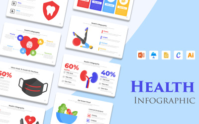 Layout der Gesundheits-Infografik-Vorlagen