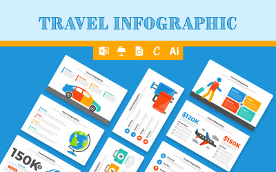 Layout der Reise-Infografik-Vorlagen