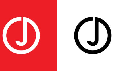 Letter oj, jo abstrakt företag eller varumärke Logotypdesign