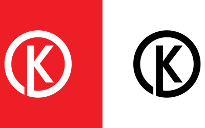 Letter ok, ko absztrakt cég vagy márka Logo Design