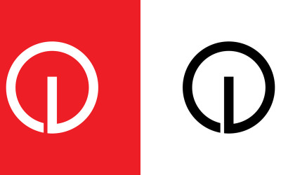 Levél oi, io absztrakt cég vagy márka Logo Design