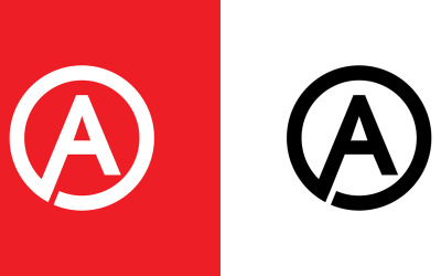 Litera oa, ao abstrakcyjny projekt logo firmy lub marki