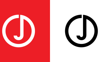 Litera oj, jo abstrakcyjny projekt logo firmy lub marki