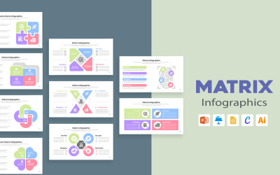 MATRIX - Modèle de diapositives d'infographie PowerPoint