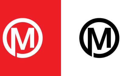 Mektup om, mo soyut şirket veya marka Logo Tasarımı