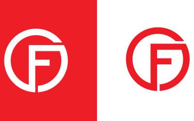 Of, fo лист абстрактний дизайн логотипу компанії або бренду