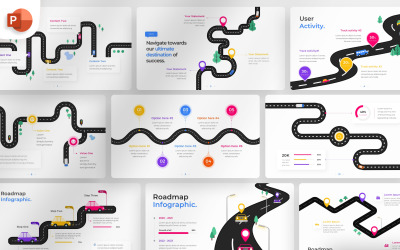 Roadmap Journey Шаблон інфографіки PowerPoint