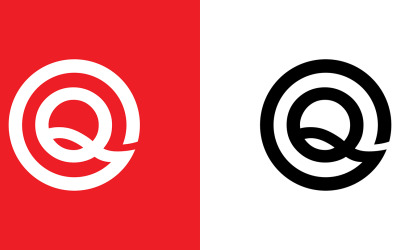 字母 oq、qo 抽象公司或品牌标志设计