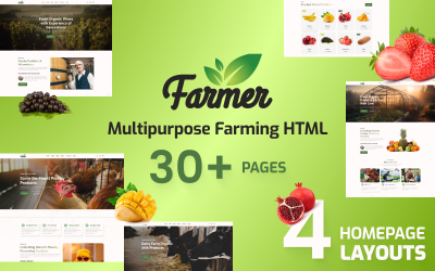 Boer - HTML5-websitesjabloon voor biologische boerderij